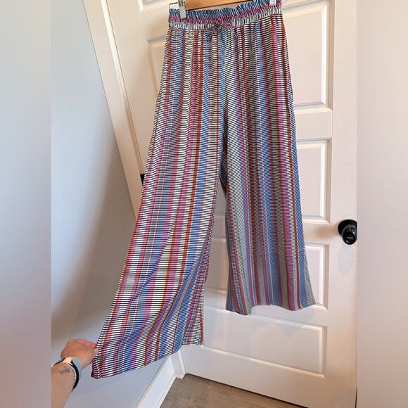 Summersalt The Perfect Palazzo Wide Leg Colorful Stripe Pants - Picture 6 of 8
